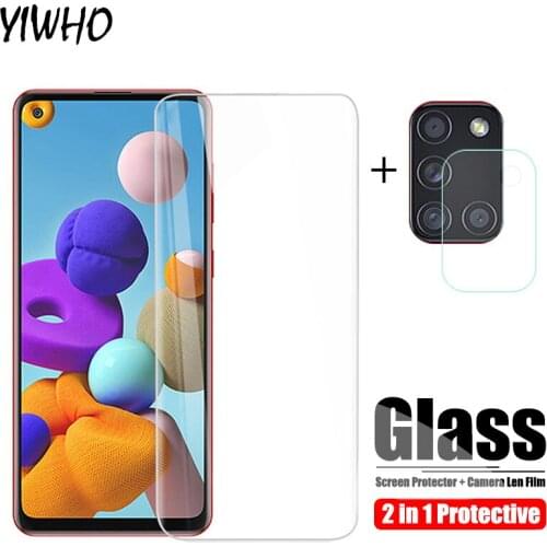 2-in-1 Protective Glass For Samsung Galaxy A21S Glass Tempered Camera Len Screen Protector For Samsung A21 Film SM-A217F/DS 6.5"