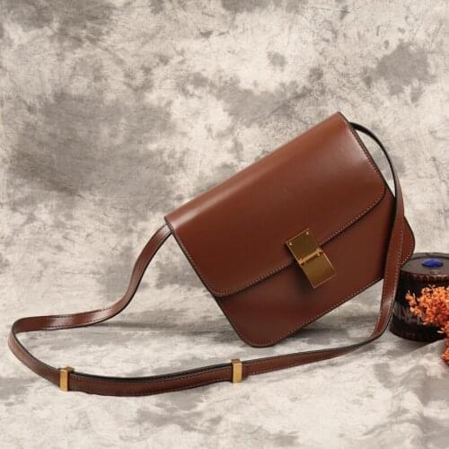 FoxTail & Lily Brand Women Genuine Leather Crossbody Bags Fashionable Small Flap Bag Luxury Designer Shoulder Messenger Bags