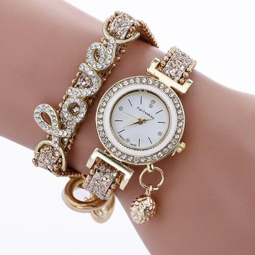 Women Diamond Leather Bracelet Quartz Wristwatch Luxury Rhinestone steel band Watches Womens Bracelet Watches