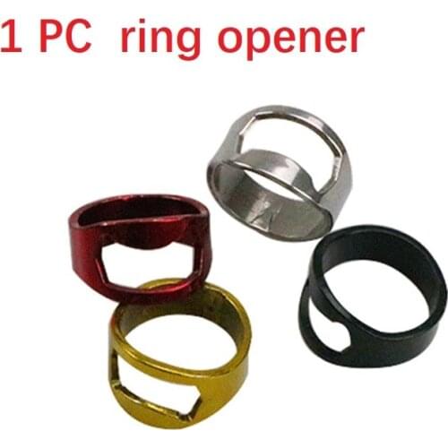 1PC Multi-function Portable Stainless Steel Ring Opener Open Beer Bottle Colorful Ring-Shape Beer Kitchen Gadgets Bar Tool UD88