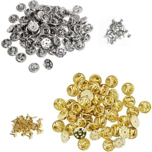 10Pcs Butterfly Clutch Pin Back Clasps Metal Clutch Lapel Pin For Pin Post