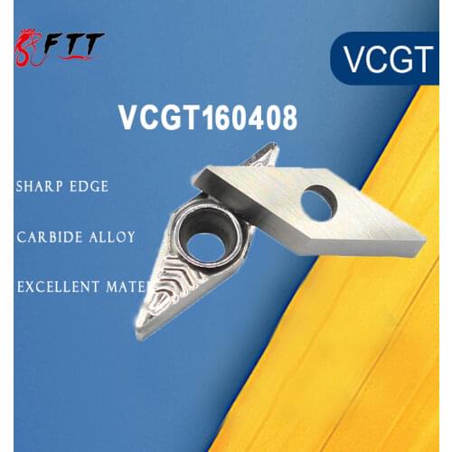 VCGT160408 AK H01 VCGT 160408 Aluminum cutter blade Insert Cutting Tool turning tool CNC Tools AL +TIN Alloy wood