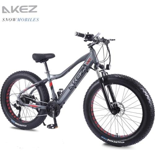 26 inch aluminum alloy hidden lithium battery assisted mountain bike 4.0 thick wheel snow electric vehicle 36V350W10AH
