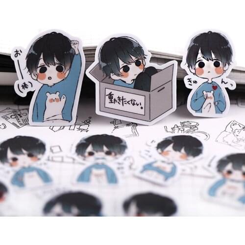 32pcs Cute boy Stickers for Car Styling waterproof Bike Motorcycle Phone book Travel Luggage toy Funny Sticker Bomb Decals