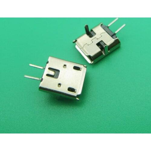 500pcs 2pin mini MICRO USB 2 Pin Jack Interface Connector socket SMD SMT pcb dock Plugs DIY parts 2P female plug Mike port