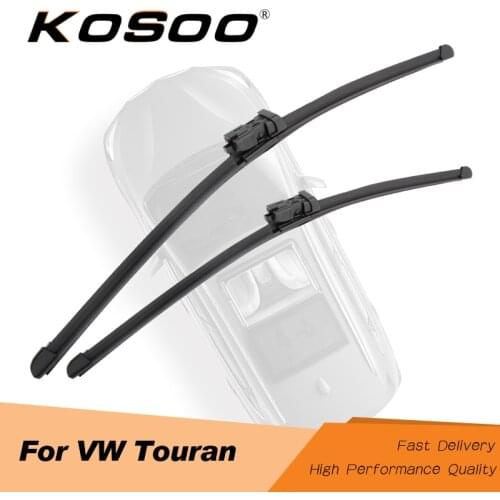 KOSOO For Volkswagen Touran 2003 2004 2005 2006 2007 2008 2009 2010 2011 2012 2013 2014 2015 Auto Natural Rubber Wiper Blades