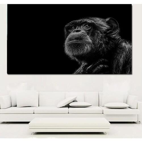 Black And White Animal Diamond painting full Square round diamond embroidery Gorilla 5d diy diamond mosaic wall sticker decor