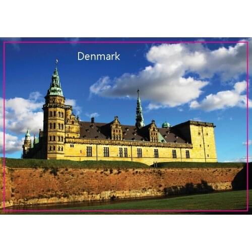 Decoration Gift Photo Magnets SOUVEMAG Home Decor Stickers Denmark Tourist Resort Castle View Plate Fridge Magnet 5357