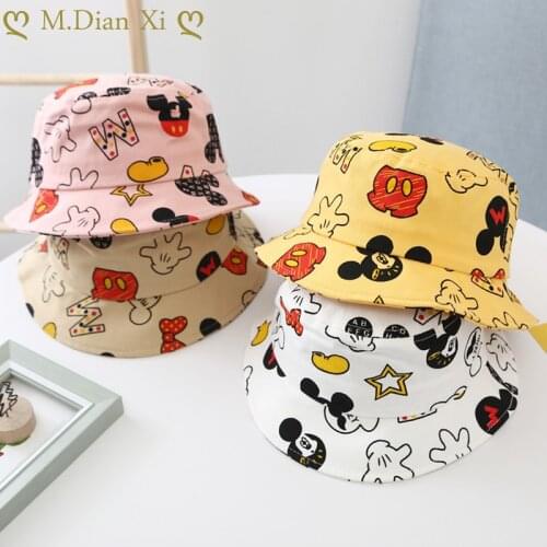 Children Summer Hats Kids Cartoon Minnie Caps for Boys and Girls Caps New Baby Fisherman Hat 10months To 3years