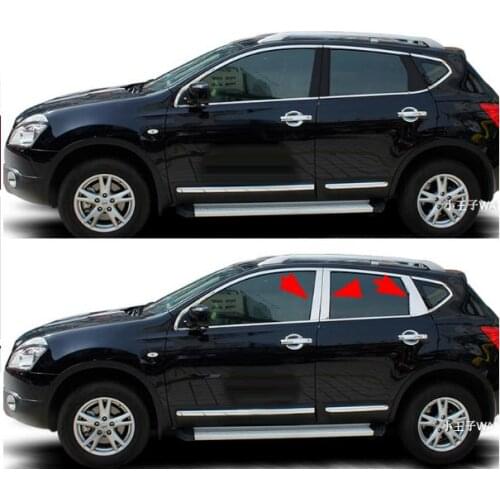 FOR NISSAN QASHQAI J10 2008-2013 WINDOW CHROME PILLAR POST COVER TRIM MOLDING GARNISH ACCENT STYLING ACCESSORIES