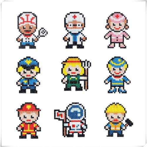 Dropshipping No.19 5D DIY Diamond Painting Stickers Kit for Kids, Embroidery Diamond Art Mosaic Stickers Sets By Numbers kid Kit