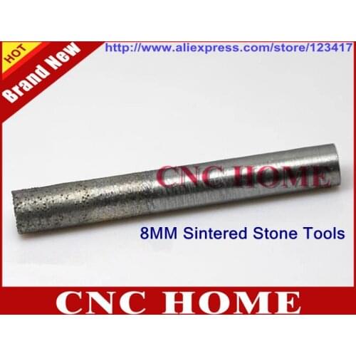 Wear-resist 5pc/set 8MM Flat-Bottom Sintered Diamond Cutters CNC Millinging Tools for Granite Lathe Cutting Tool Milling Machine