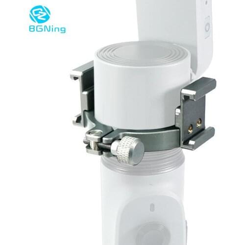 BGNing Ring Clamp for Zhiyun Smooth X/Crane2 for Moza Air2 for OSMO2 Microphone Video LED Light Expansion Mount Clip Holder