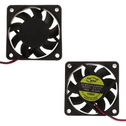 2021 New DC 12V 2-Pin 60x60x15mm PC Computer CPU System Sleeve-Bearing Cooling Fan 6015
