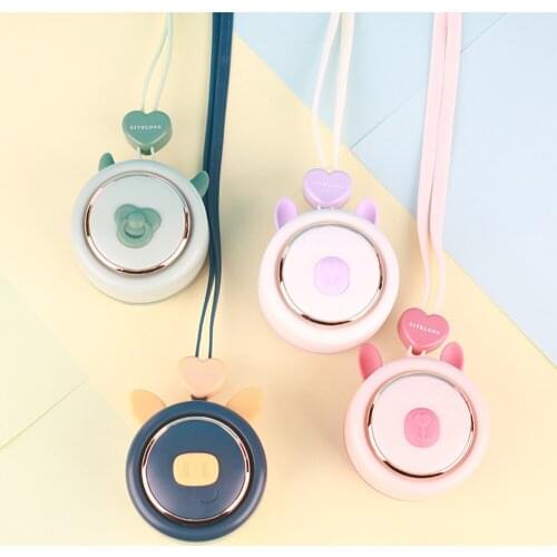 Neck Fan Mini Leafless Fan USB Rechargeable Mini Leafless Fan Cute Shape Silent and Easy to Carry Girl Gift Fan Decorative fan