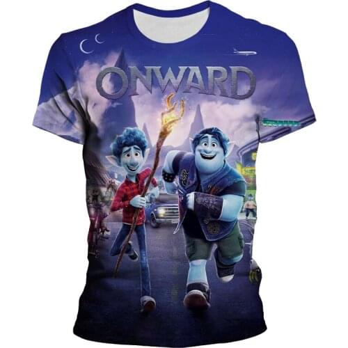 2021 Pixar Onward T Shirt of Men Women Summer T Shirt Anime Tee Shirts Boys/grils Tops Fashion Cartoon Short Sleeved 3D Print
