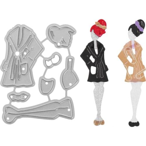 Fashion Lady Metal Cutting Dies Stencil for DIY Scrapbooking Photo Album Embossing Paper Cards Making Decorative Crafts Die Cuts