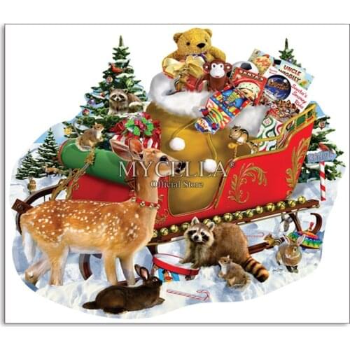 Cartoon 5d Diy Diamond Painting Stop Along Full Diamond Embroidery Mosaic Cross Stitch Christmas Needlework Crafts Home Decor