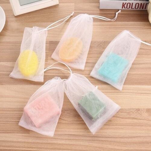 Soap net bag handmade collection portable foam cleansing face and soap And Soaping Bathroom