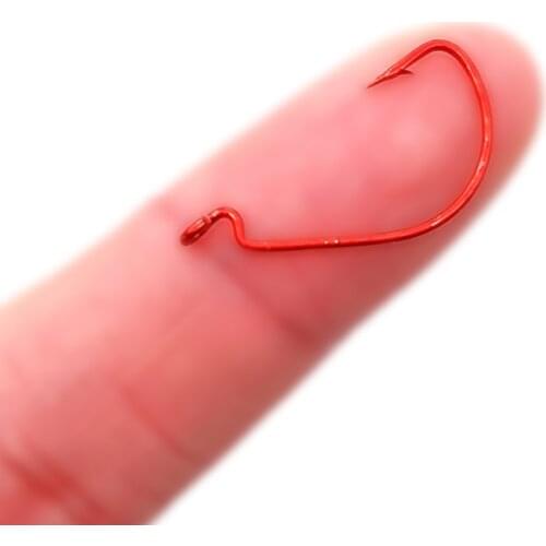 New 10pcs mini Style Soft Worm Hooks High Carbon Steel Wide Super Lock Fishhooks Lure Softjerk Rockfishing Fishing Tackle