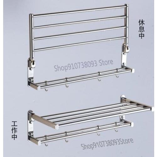 All Copper Folding Towel Towel Towel Rack 7080 90cm1.1.2 1.3 1.4m Long Bathroom Storage