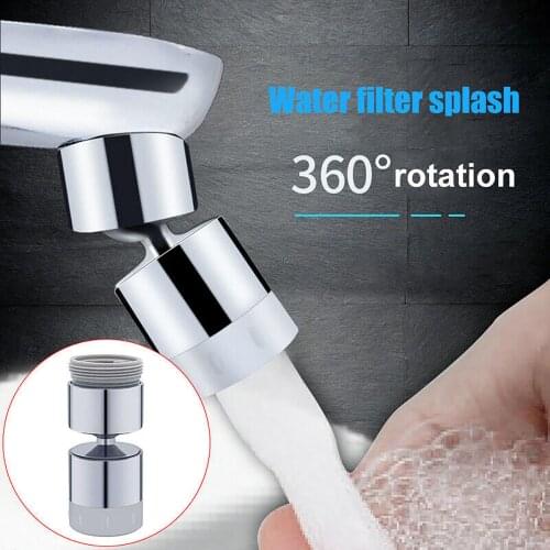 Rotatable Water Saving Anti-Splash Tap Faucet Extender Spout Nozzle Bubbler Filter Sprayer Kitchen Bathroom Sink Accessories