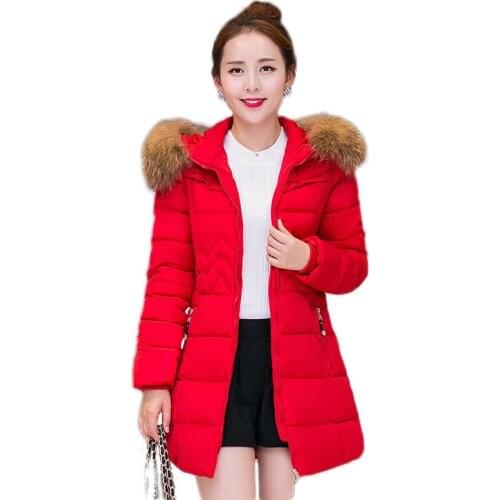 Women Down jacket 2019 New Winter Women Down jacket Jacket Women Fashion Large Size Thickening Jacket Parka Fur Collar Women 4XL