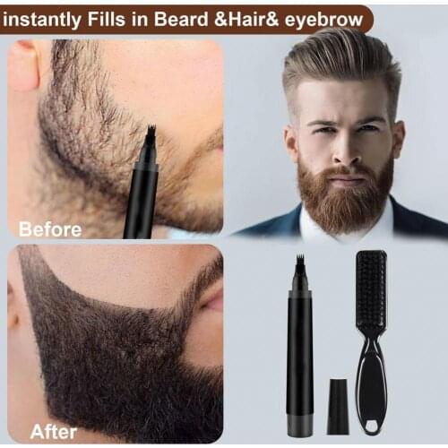 Beard Fill Pen Fashionable Long Lasting Grease Mustache Enhancer Nourish Shaping Pen for Men