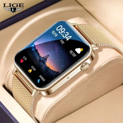 LIGE Bluetooth Call Smart Watch Men Women Sports Fitness Tracker Heart Rate Blood Pressure Sleep Men Smart Watch For Android IOS