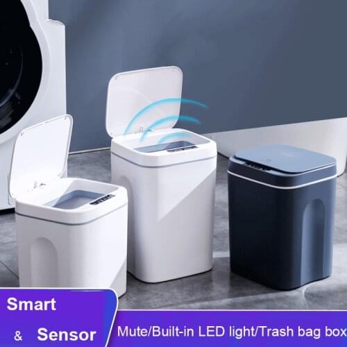 Smart Sensor Trash Can For Home And Kitchen Bathroom Trash Automatic Touchless Intelligent Trash Rubbish For Kitchen