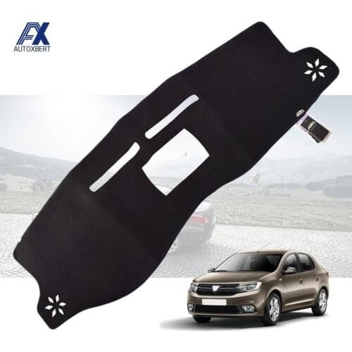 Car Inner Auto Dashboard Cover Dashmat Pad Carpet Dash Mat Cushion For Renault Dacia Logan 2 2013 - 2019 Renault Symbol