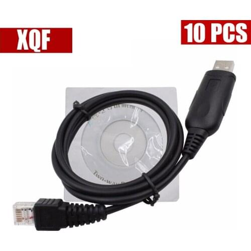 XQF 10PCS USB Programming Cable for Motorola Radio CM300 GM300 GM3188 GM3688 CDM750 Two Way Radio