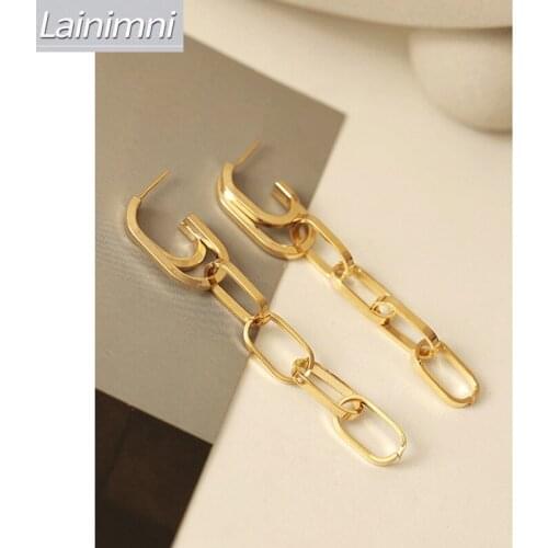 Retro Gothic Long Chain Stainless Steel Pendant 2021 Womens Earrings Cool Trend New Fashion Jewelry Earrings