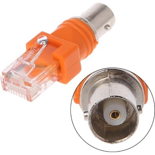 1 PC BNC Female To RJ45 Male Adapter Chassis Panel Mount Monitor Accessories