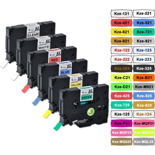 3Packs Tze tape 9mm laminated tape Compatible for Brother p-touch printer tze-221 tze-121 tz521 tze621 tze721 tze921 label tape
