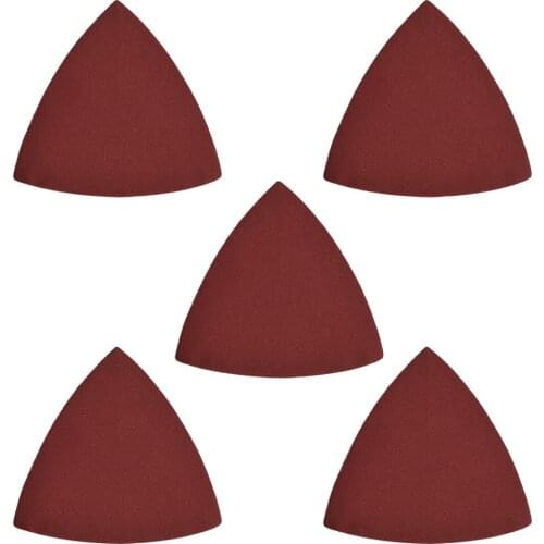 Uxcell Mouse Detail Sander Sandpaper Pads Hook Loop Sanding Paper Assorted 3-1/8 Inch Triangle Sanding Sheets Abrasive 5pcs