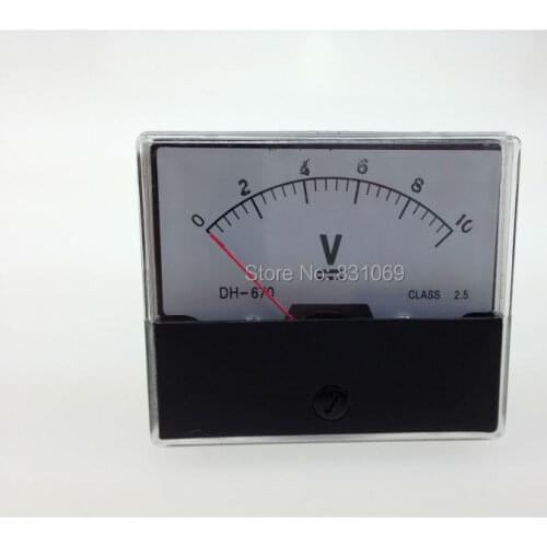 1PCS DH670 DC 0-10V 10V Analog Volt Voltage Voltmeter Panel Meter Brand New