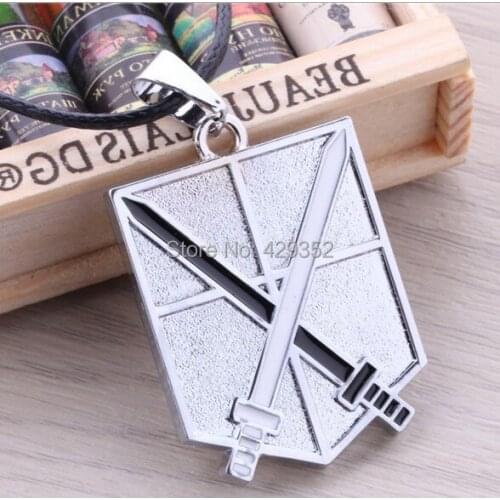 Attack on Titan Four Corps Training Corps Pendant Necklace High Quality Anime Jewelry Whoelsale 10pcs/lot