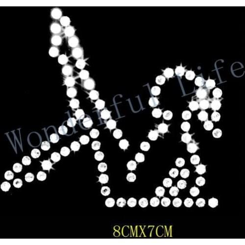 Free shipping Gymnastics Iron On Crystal hotfix Rhinestone Diamante Dance Transfer designs 4 Gym Shorts Small