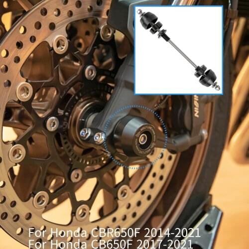 CB650F 2017-2020 Motorcycle Front Axle Fork Crash Sliders Wheel Protector For Honda CBR650F 2014-2021 Accessories CBR650R 2019