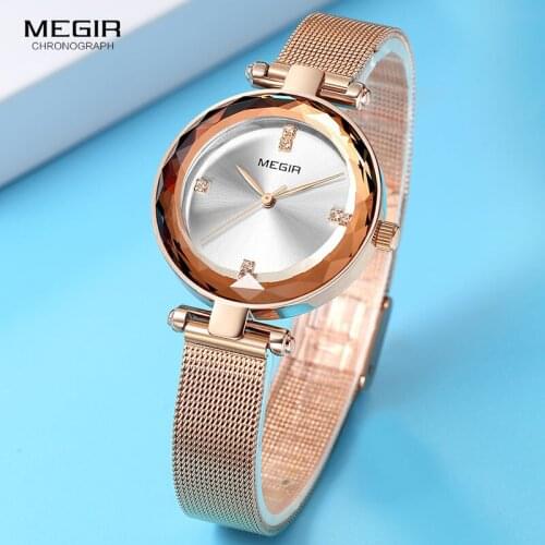 MEGIR Watch Women luxury Fashion Casual Waterproof Quartz Watches Milanese Mesh Bracelet Ladies Elegant Wrist Watch Girl 4211