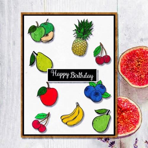 Hot sale fruit Transparent Clear Stamps / Silicone Seals Roller Stamp for DIY scrapbooking photo album/Card Making