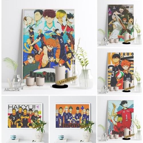 Haikyu Sports Anime Poster Japanese Manga Prints Art Canvas Painting Wall Art Home Decor Wall Stickers Fans Collection Gift Idea