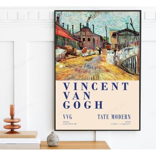 Vincent van Gogh Print, The Factory Painting Van Gogh, Birthday Gift Idea, Landscape Painting Flower Print, Tate Modern