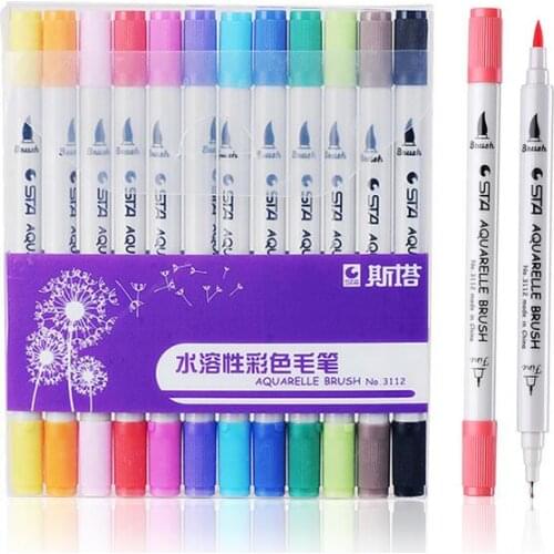 Learn To Paint Drawing Sketching Markers Drawing Pen Set With Dual Tip Brush Pens For Manga School Color Pen Students Gift tool