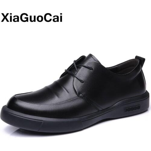 Spring Autumn Men Leather Casual Shoes Fashion Breathable British Business Male Footwear Luxury High Quality Mans Shoes New