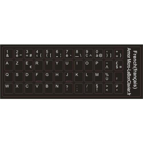 1000PCS with NIKTO paper French Keyboard Sticker Franch AZERTY For laptop desktop keyboards Stickers