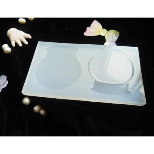 Water Injection Hollow Semi-circular Crystal ball Full Transparent DIY Decorative Craft Jewelry Making resin molds for jewelry