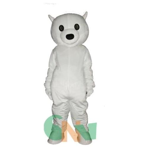 Professional White Bear mascot costume animal cartoon costume adult party fancy dress mascot costume free shipping