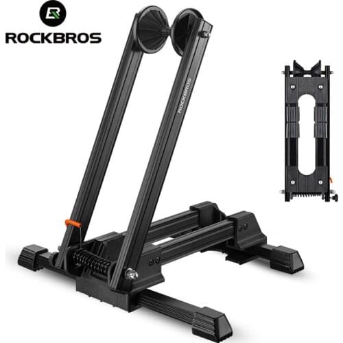 ROCKBROS Cycling Bike Bicycle Parking Racks Aluminum Alloy Portable Double Bike Maintenance Support Frame Folding Display Stand